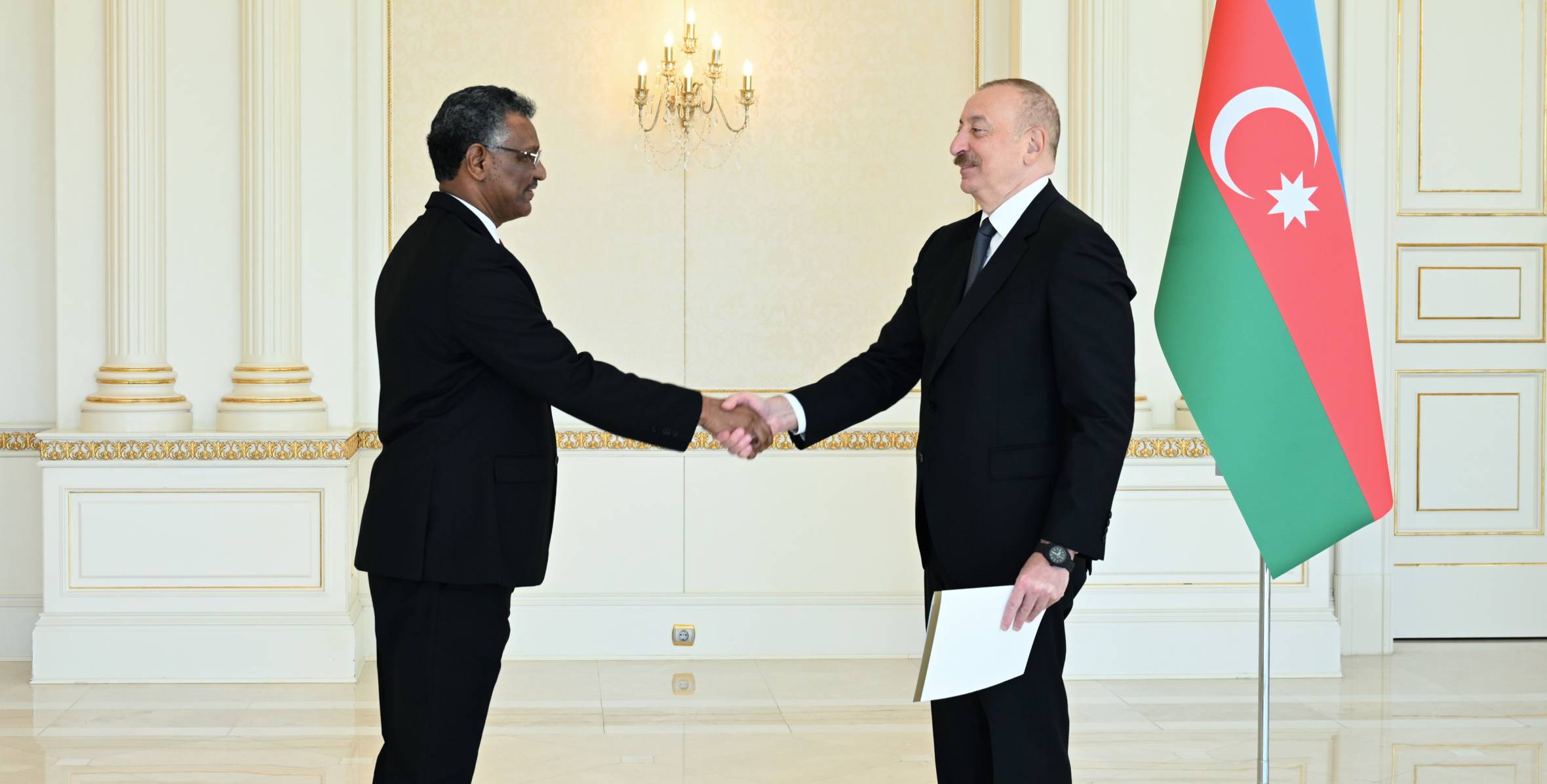 Ilham Aliyev received credentials of incoming ambassador of Sudan