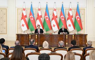 Presidents of Azerbaijan and Georgia made press statements