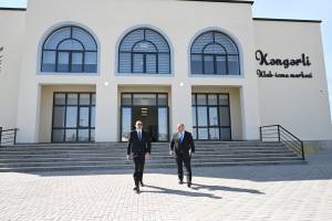 Ilham Aliyev examined conditions at club-community center in Aghdam’s Kangarli village